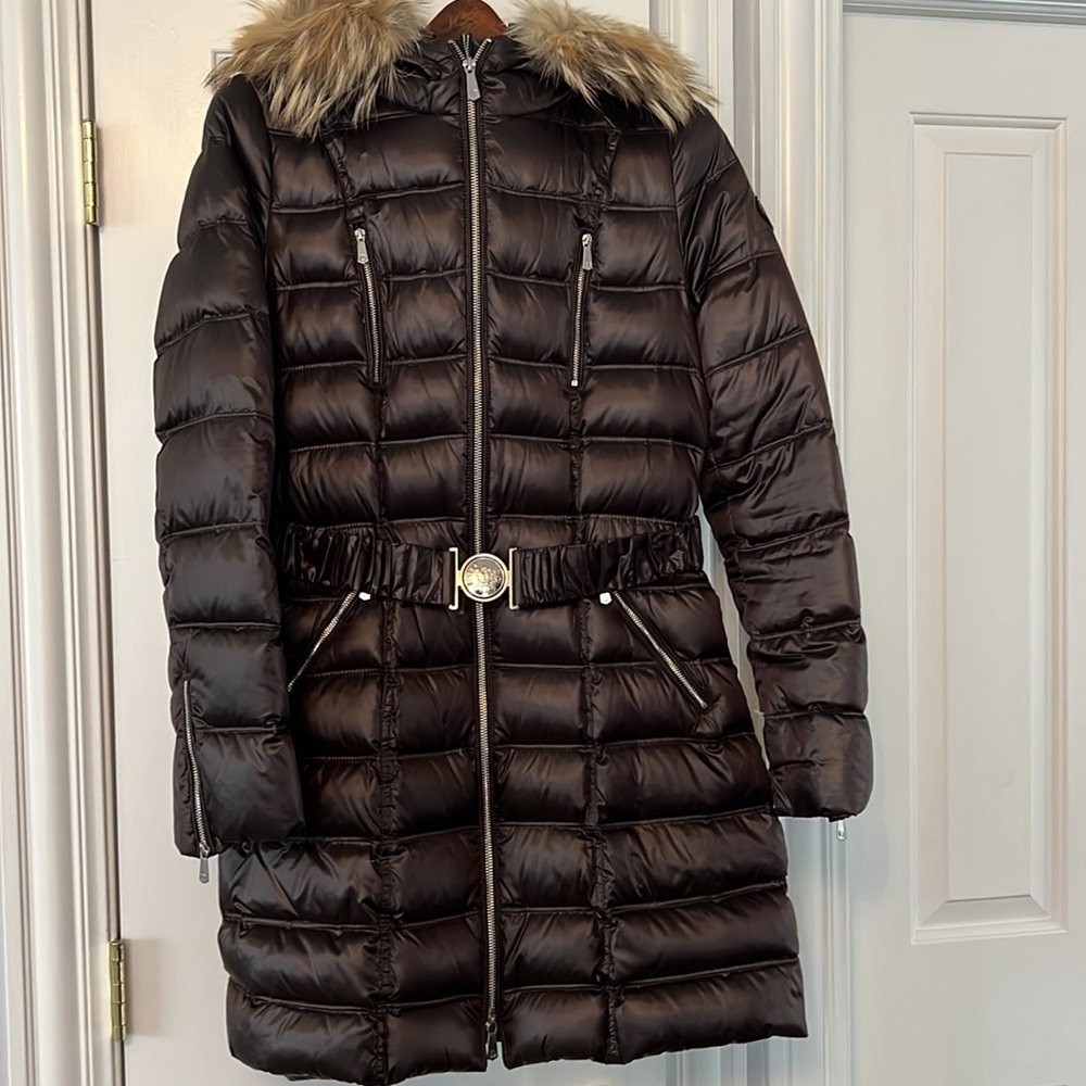 Dawn Levy Alicia Down Coat w/ Coyote trim Hood, size M